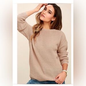 Lulus Women's Beige Sweater size medium